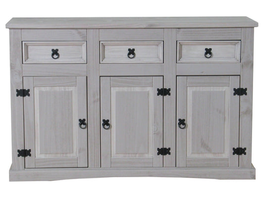 Sideboard New Mexiko Kiefer massiv grau Mexico Kommode Anrichte Schrank