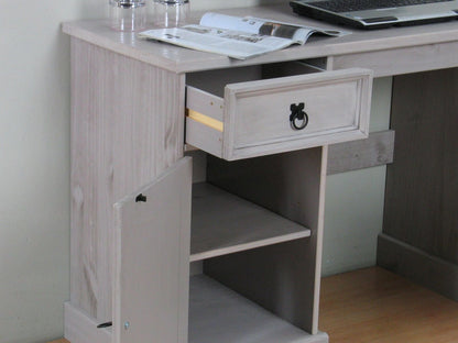 Schreibtisch New Mexico Kiefer massiv grau Arbeitstisch Büro Computer PC Tisch