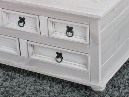 Kiefer Truhentisch New Mexico Mexiko grau massiv Couchtisch Truhe Holztruhe