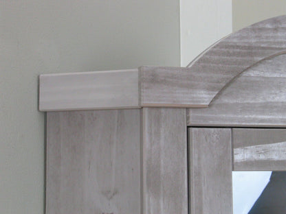 Eckschrank New Mexico Kiefer massiv grau Mexiko Wohnzimmer Vitrine Schrank