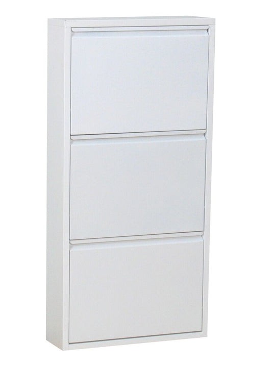 Schuhschrank Pisa New 3 Klappen Metall Schuhregal Schuh Kipper Ablage Schrank