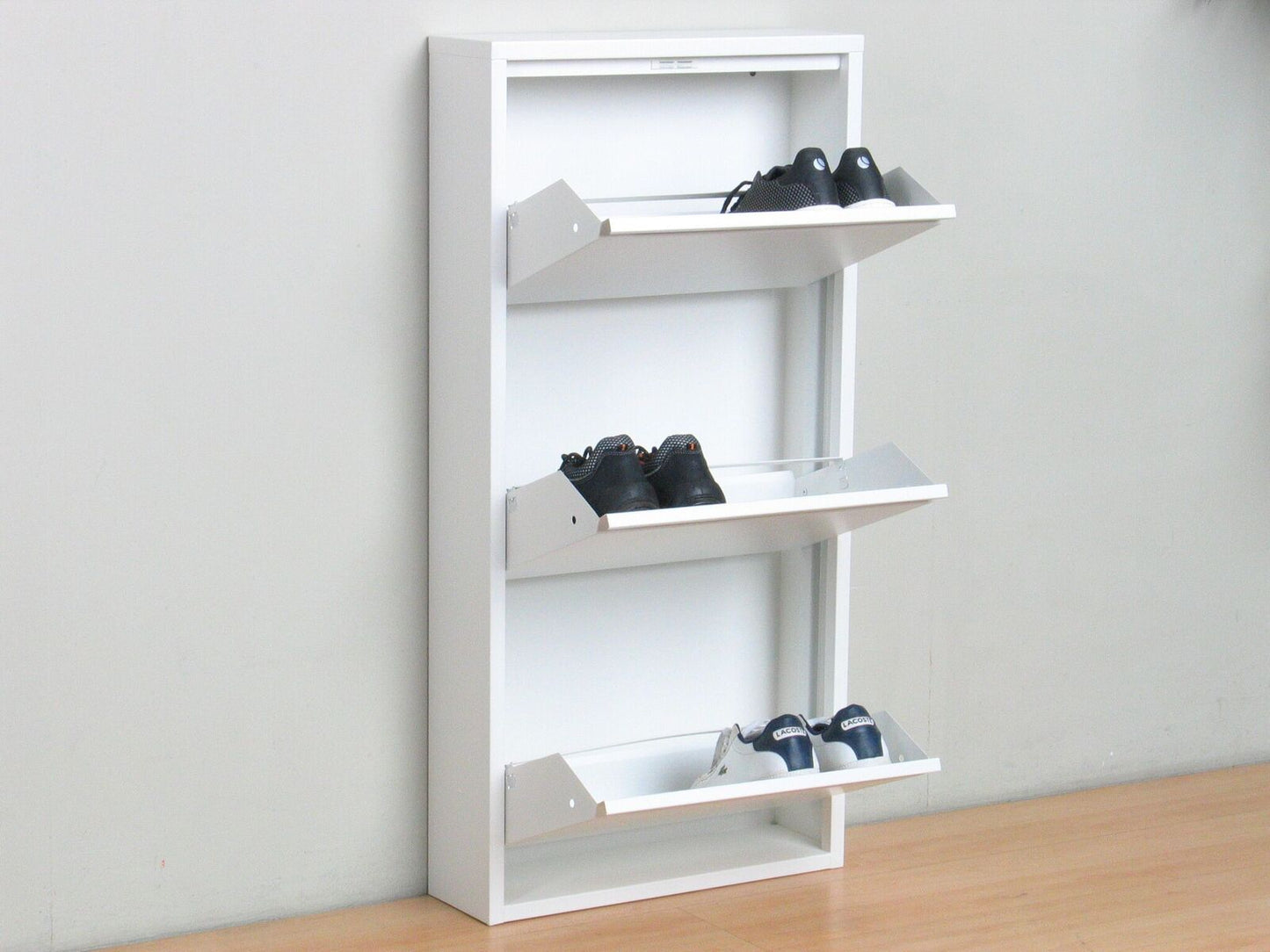 Schuhschrank Pisa New 3 Klappen Metall Schuhregal Schuh Kipper Ablage Schrank