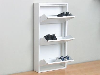 Schuhschrank Pisa New 3 Klappen Metall Schuhregal Schuh Kipper Ablage Schrank