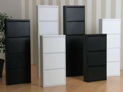 XXL Schuhschrank Pisa New 9 Klappen Metall Schuhkipper Schuhregal Schuhschrank