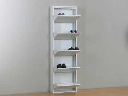 Schuhschrank Pisa New 5 Klappen Metall Schuhkipper Schuh Regal Ablage Schrank