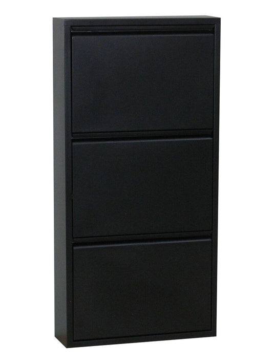 Schuhschrank Pisa New 3 Klappen Metall Schuhkipper Schuh Regal Ablage Schrank
