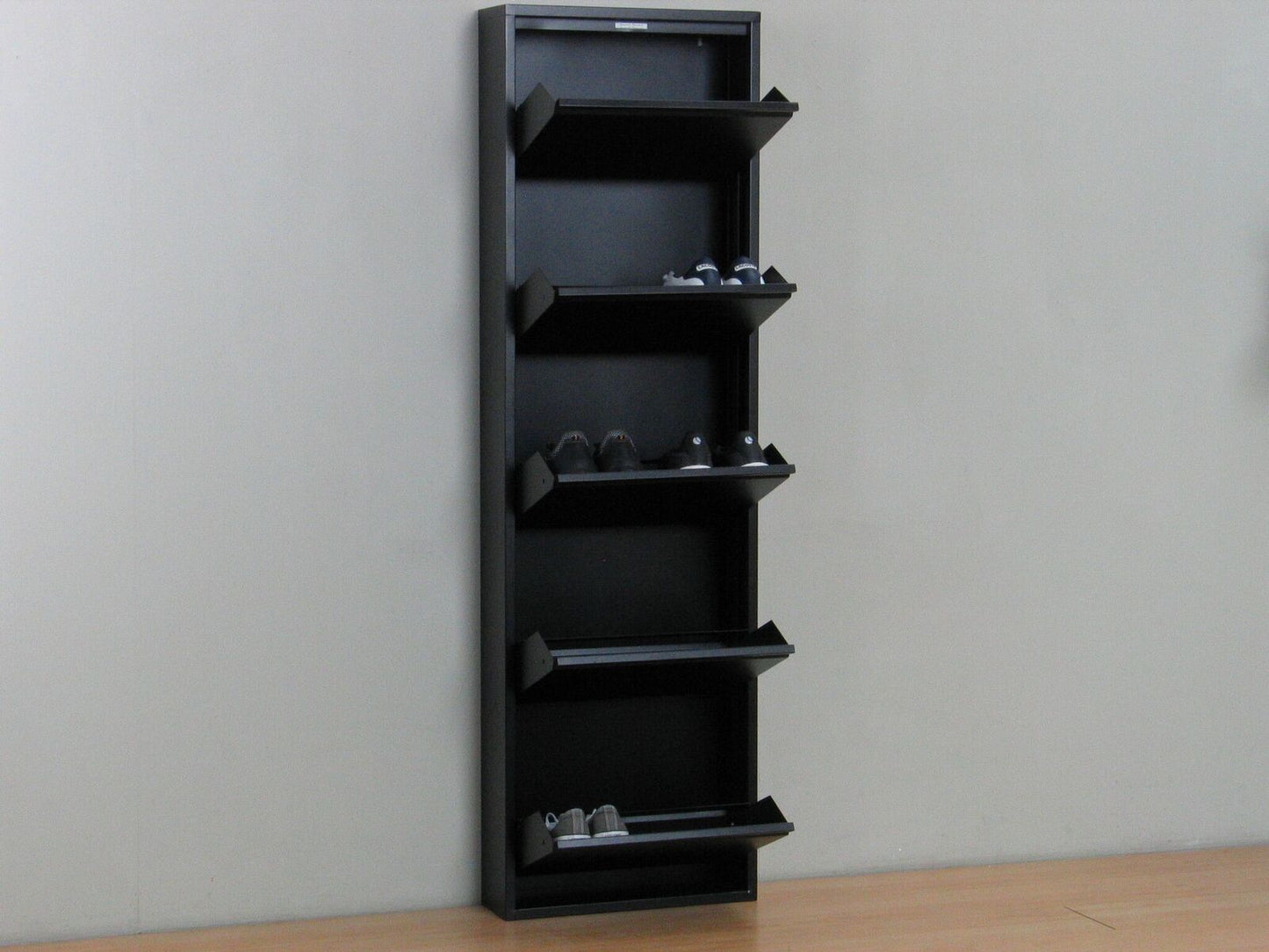 Schuhschrank Pisa New 5 Klappen Metall Schuhkipper Schuhregal Ablage Schrank