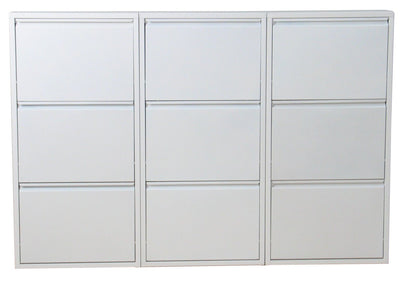 XXL Schuhschrank Pisa New 9 Klappen Metall Schuhkipper Schuhregal Schuhschrank