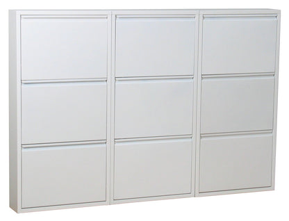 XXL Schuhschrank Pisa New 9 Klappen Metall Schuhkipper Schuhregal Schuhschrank