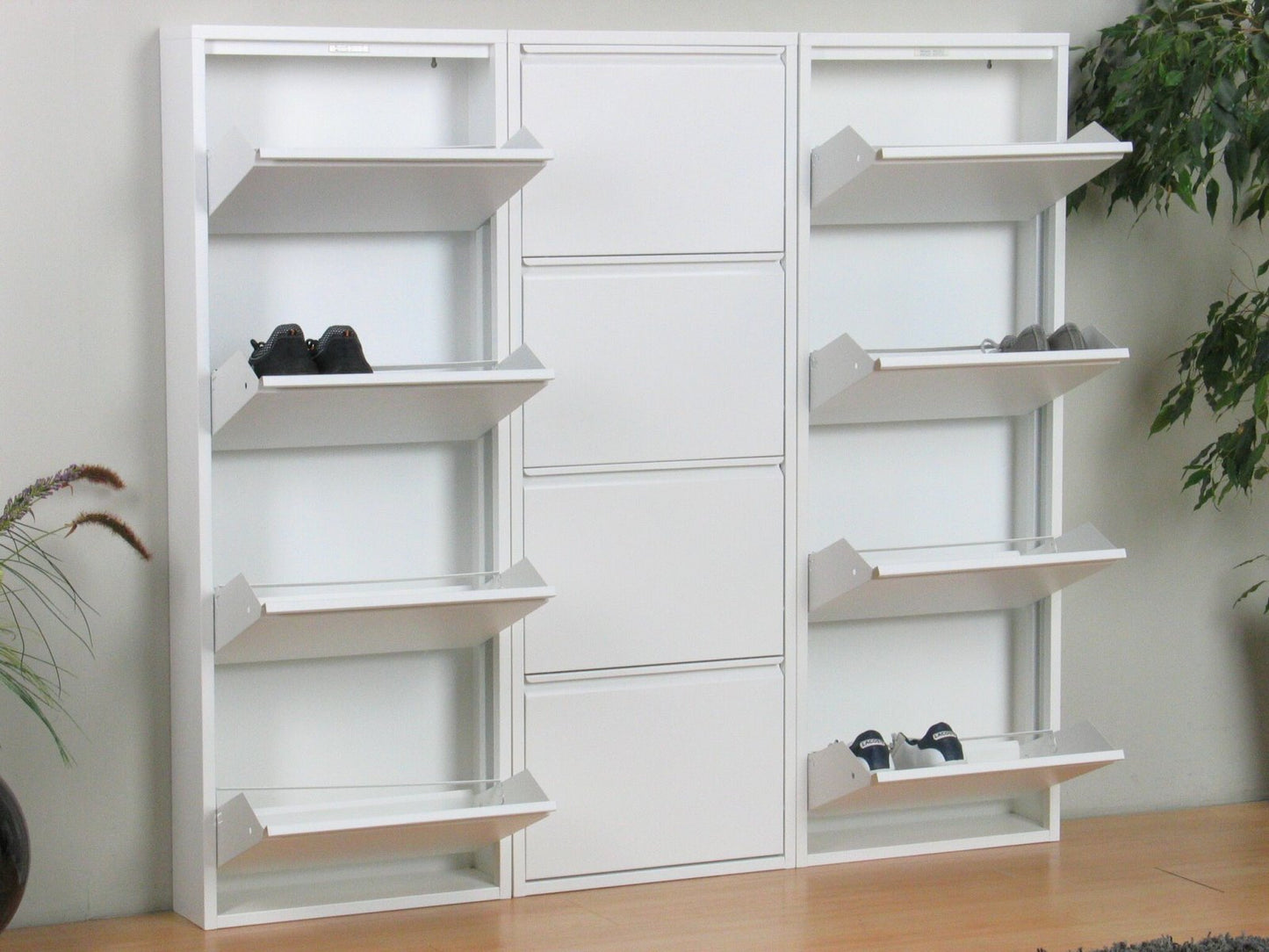 XXL Schuhschrank Pisa New 12 Klappen Metall Schuhkipper Schuh Regal Schrank