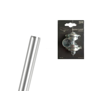 Verstärkte sehr lange Sattelstütze 500mm lang bis 180kg verchromt mit und ohne Kloben
