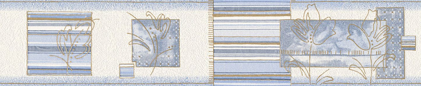 A.S. Création Retrotapete Vintagetapete Blau 288721 Wandtapete Borte Bordüre