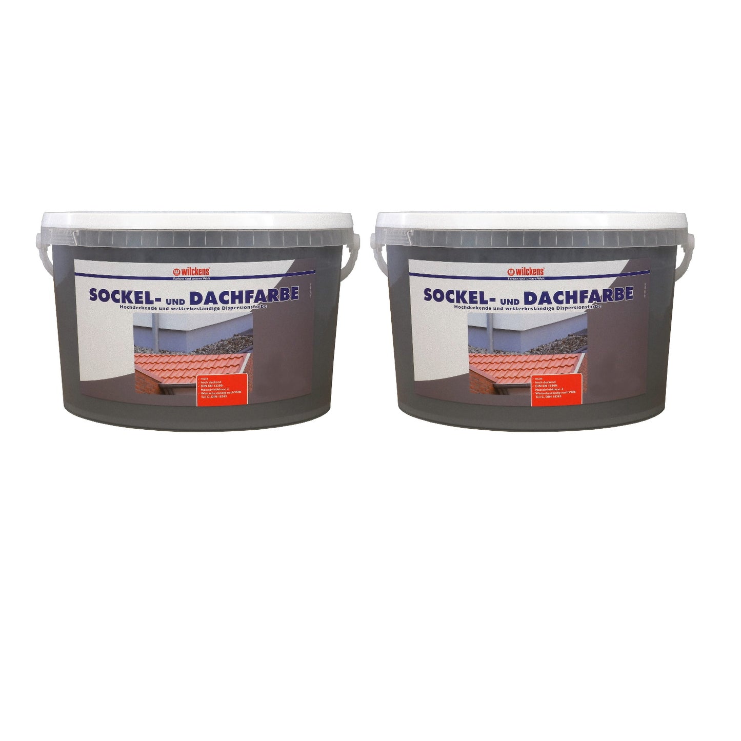 Wilckens 5l Sockel Dachfarbe 2x 2,5l schiefer Sockelfarbe Außenfarbe Farbe Lack