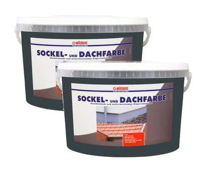Wilckens 5l Sockel Dachfarbe 2x 2,5l anthrazit Sockelfarbe Außenfarbe Farbe Lack
