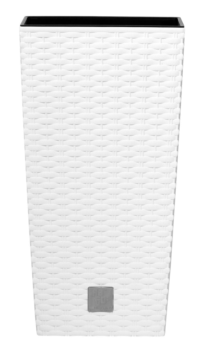 2x 50cm Pflanzschale Rattan Optik Blumentopf Übertopf Kübel Garten Blumenkübel