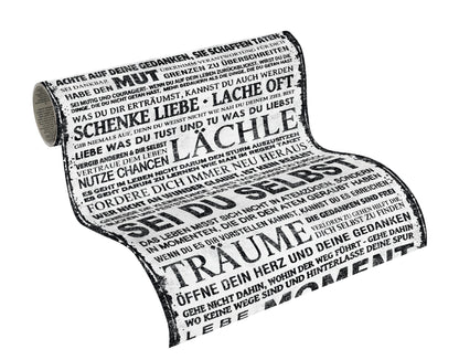 A.S. Création Tapete Schwarz 300761 Wandtapete Folie selbstklebend Tapete Vinyl