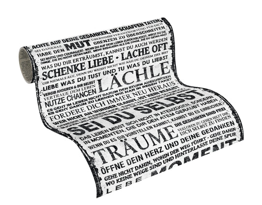 A.S. Création Tapete Schwarz 300761 Wandtapete Folie selbstklebend Tapete Vinyl