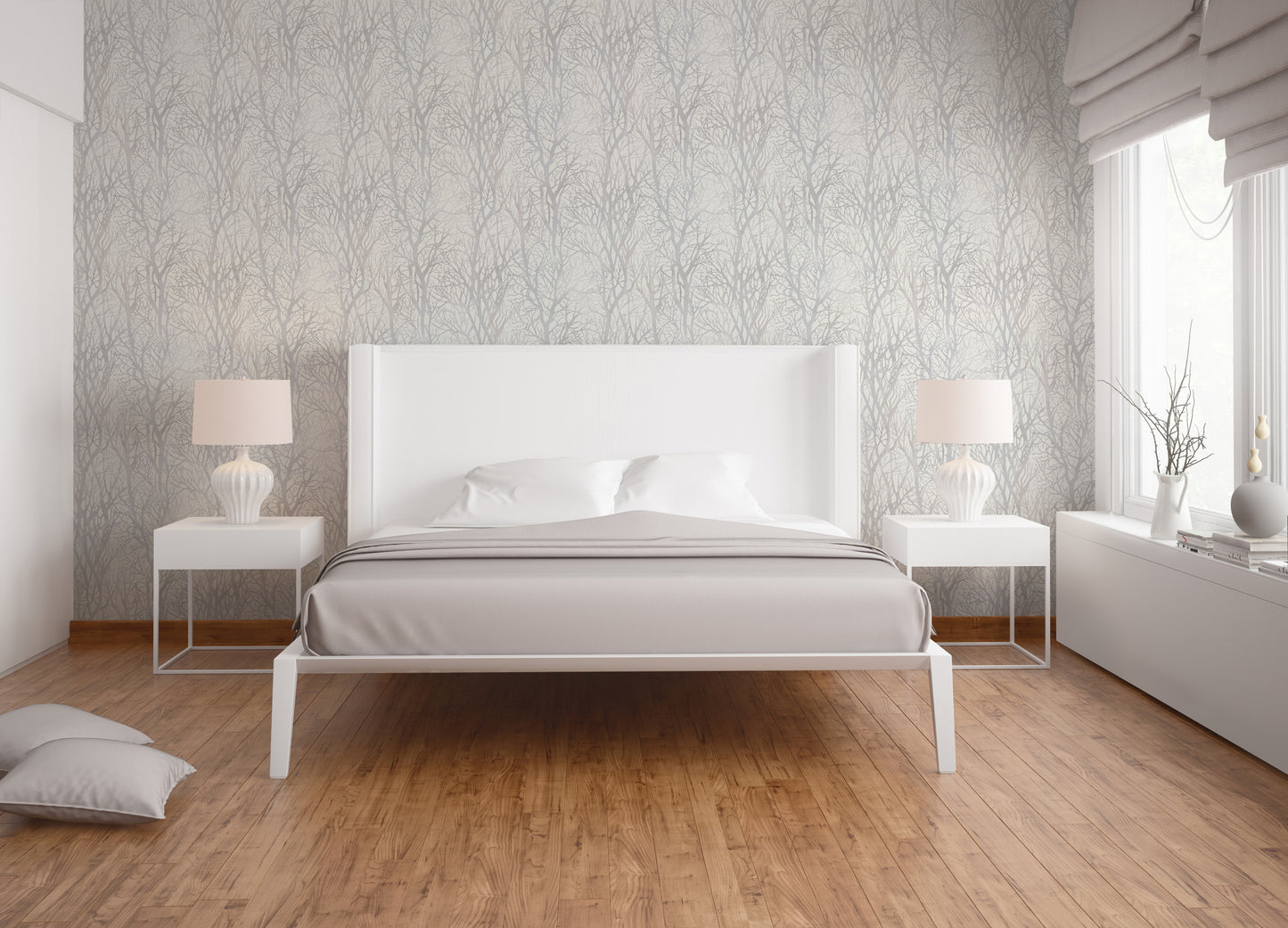 A.S. Création Tapete Attractive 2 300941 Weiß Wald Wandtapete Vlies Vliestapeten