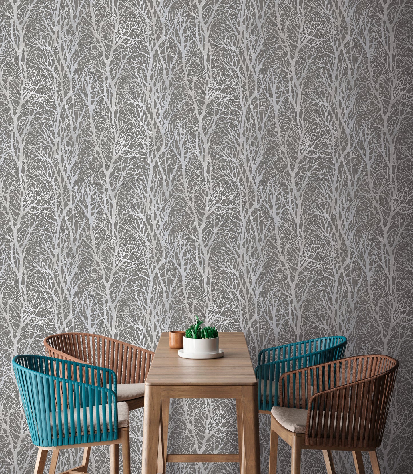 A.S. Création Tapete Attractive 2 300943 Grau Wald Wandtapete Vlies Vliestapeten