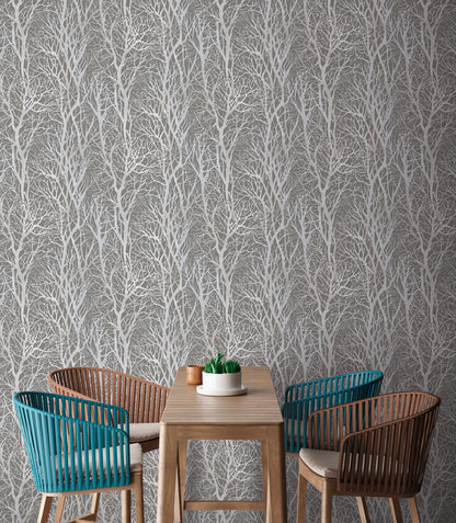 A.S. Création Tapete Attractive 2 300943 Grau Wald Wandtapete Vlies Vliestapeten