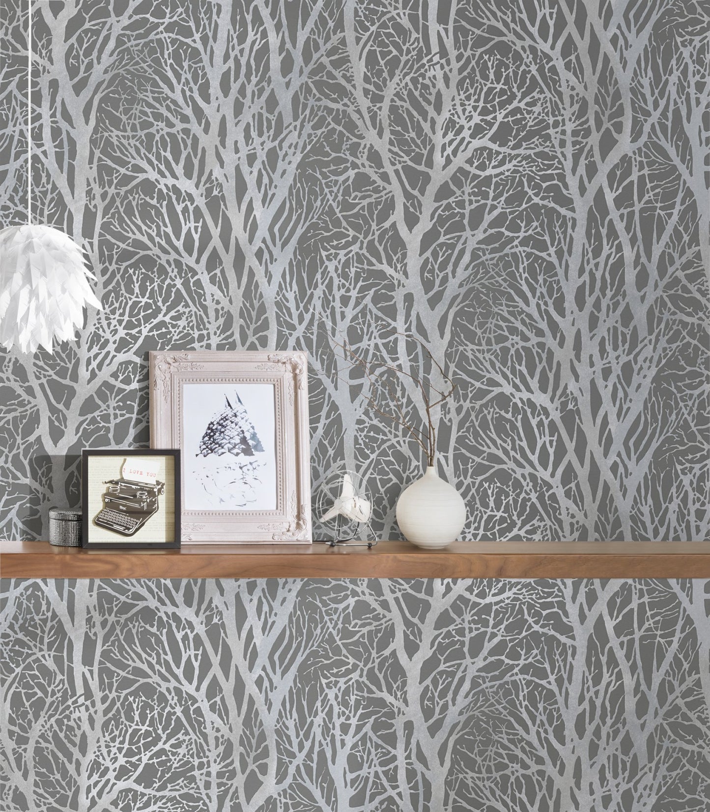 A.S. Création Tapete Attractive 2 300943 Grau Wald Wandtapete Vlies Vliestapeten