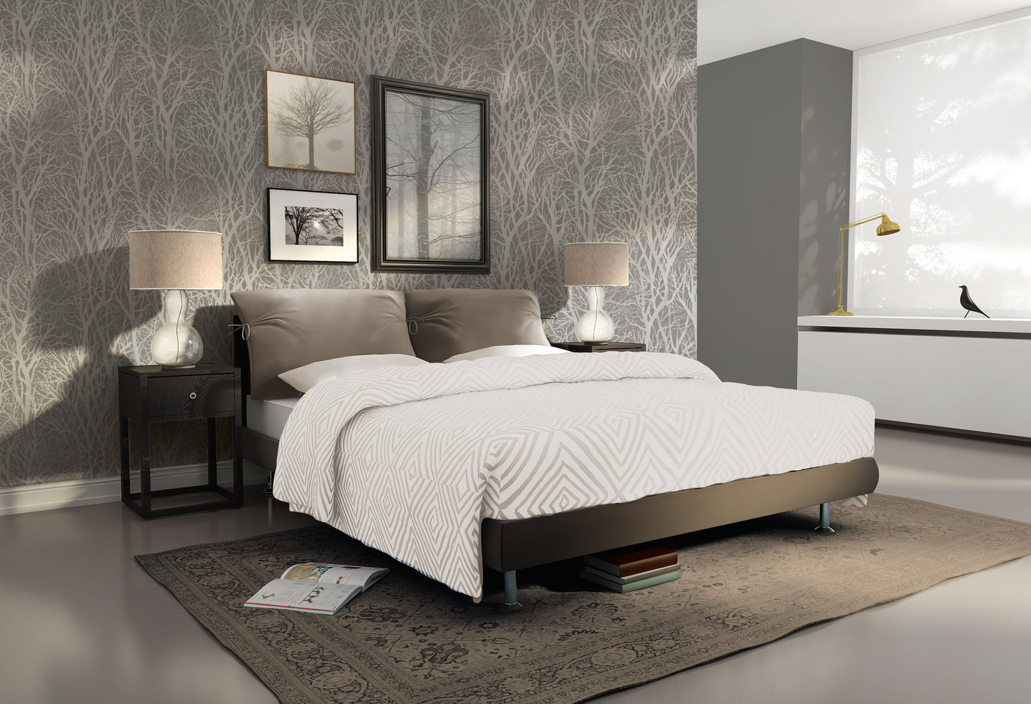 A.S. Création Tapete Attractive 2 300943 Grau Wald Wandtapete Vlies Vliestapeten