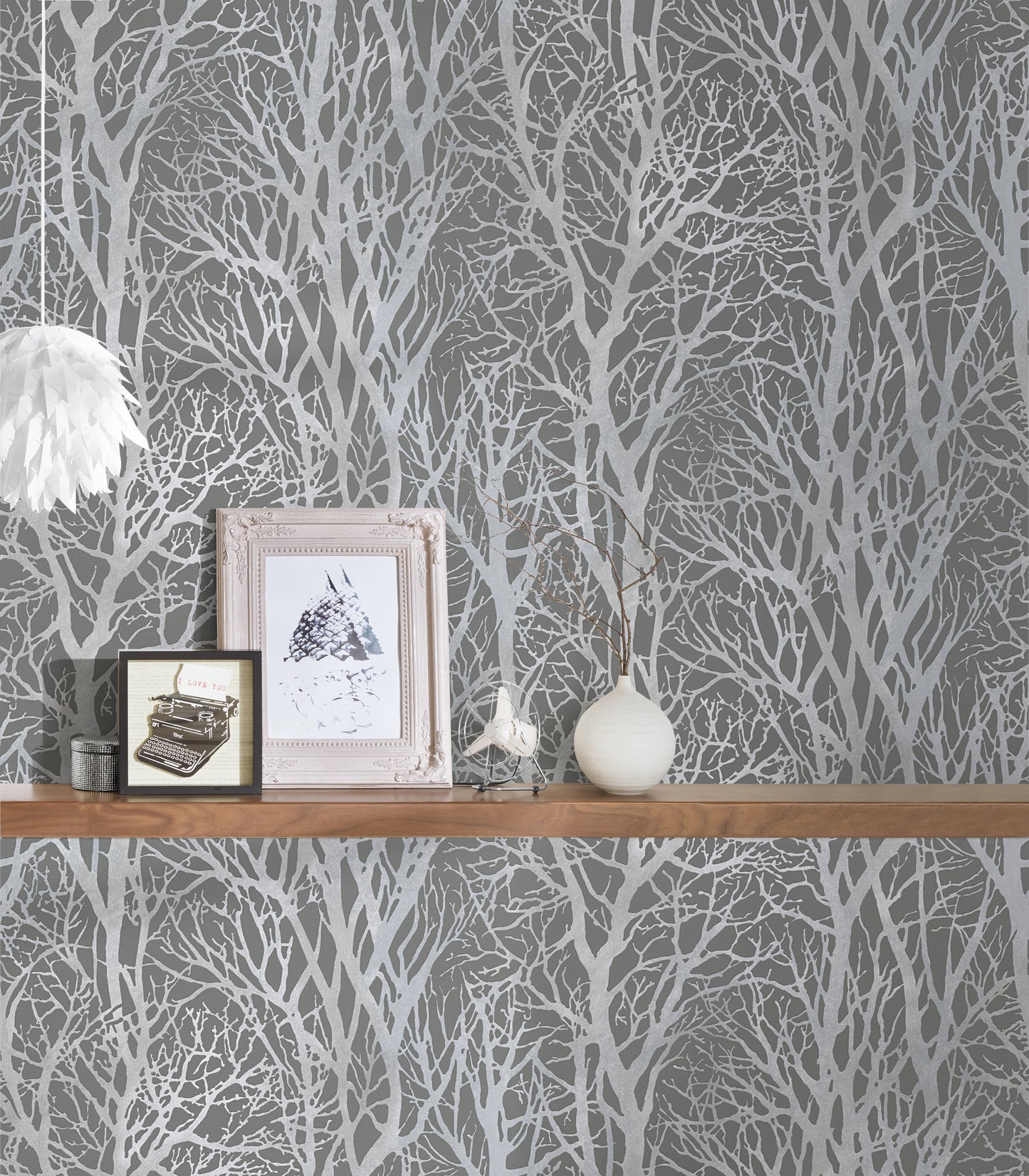 A.S. Création Tapete Attractive 2 300943 Grau Wald Wandtapete Vlies Vliestapeten