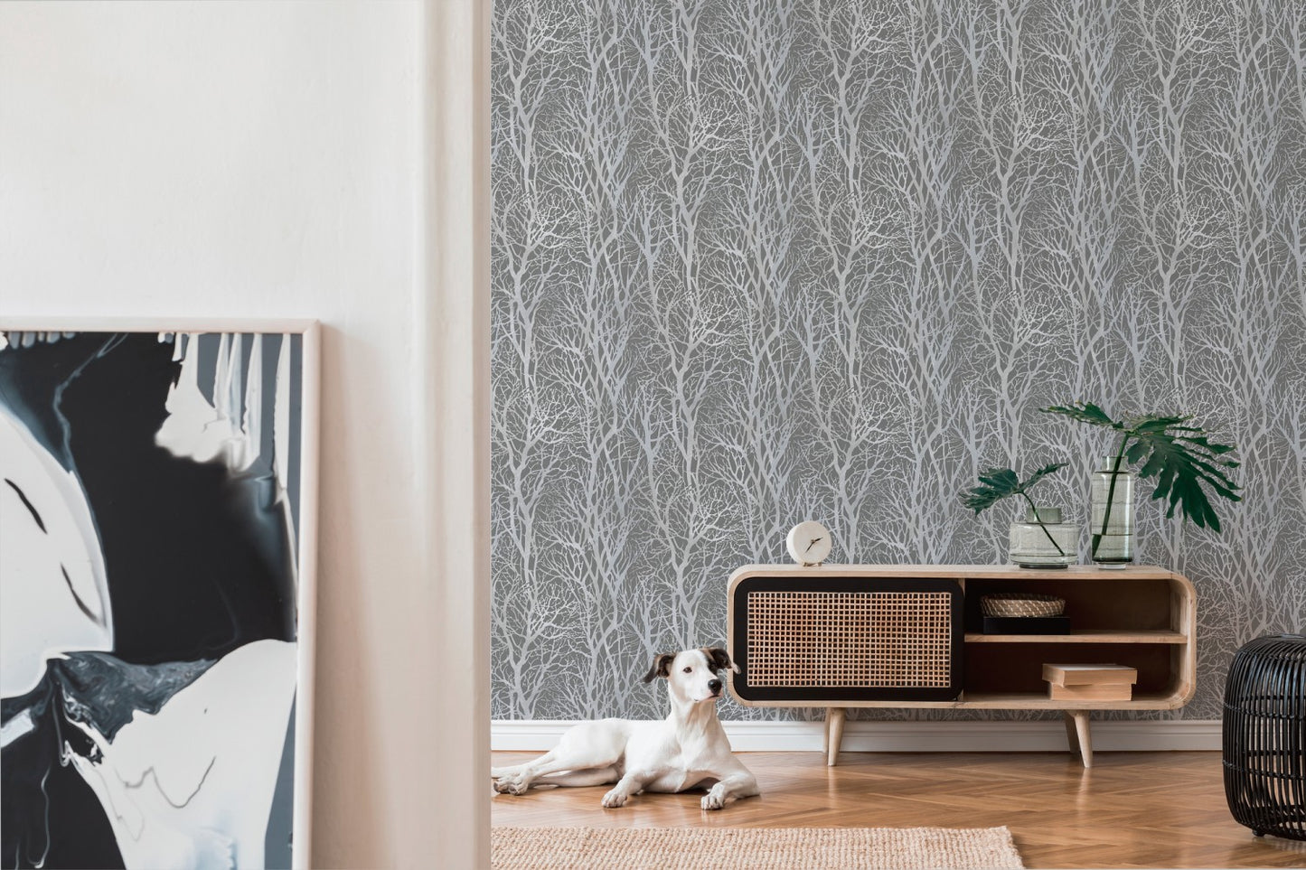 A.S. Création Tapete Attractive 2 300943 Grau Wald Wandtapete Vlies Vliestapeten