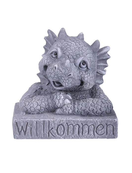 Gartenfigur Drache Figur Skulptur Gartendeko Garten Terrasse Deko Staue