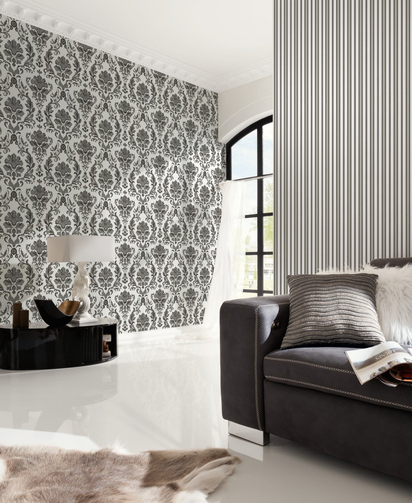 Barocktapete Schwarz Papiertapete 301901 Wandtapete A.S. Création Tapete