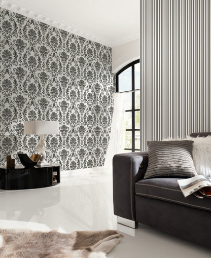 Barocktapete Schwarz Papiertapete 301901 Wandtapete A.S. Création Tapete