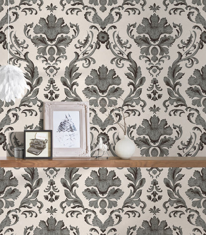 Barocktapete Schwarz Papiertapete 301901 Wandtapete A.S. Création Tapete