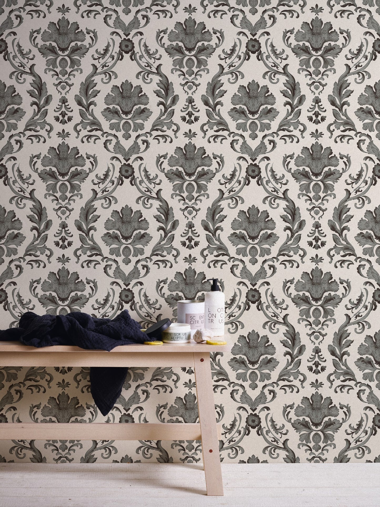 Barocktapete Schwarz Papiertapete 301901 Wandtapete A.S. Création Tapete