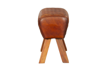 INTERIA Home & Living Hocker NOIDA Holz Mango Schemel Beistelltisch Fusshocker