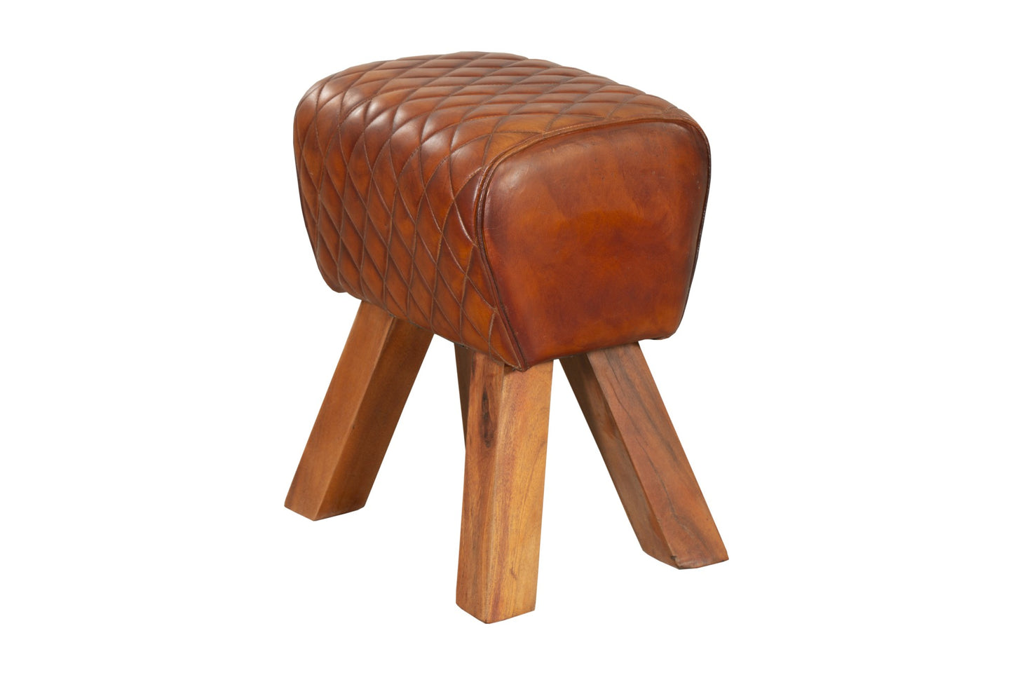 INTERIA Home & Living Hocker NOIDA Holz Mango Schemel Beistelltisch Fusshocker