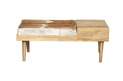 INTERIA Home & Living Sitzbank PATNA Holz Bank Telefonbank Möbel Mango Altholz