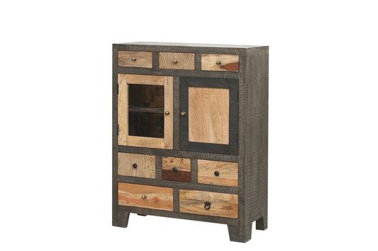 INTERIA Home & Living Kommode 118cm TARIM Sideboard Schrank Holz Mango Highboard