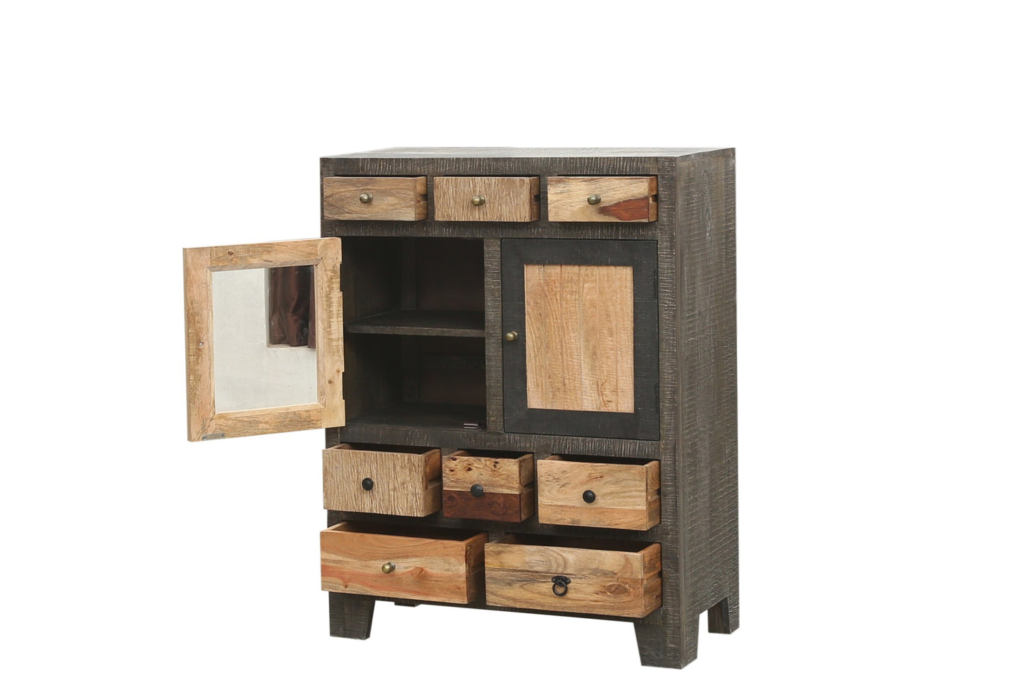 INTERIA Home & Living Kommode 118cm TARIM Sideboard Schrank Holz Mango Highboard