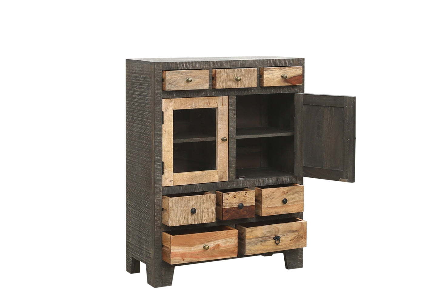 INTERIA Home & Living Kommode 118cm TARIM Sideboard Schrank Holz Mango Highboard
