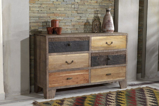 INTERIA Home & Living Sideboard 84cm TARIM Kommode Schrank Anrichte Holz Buffet