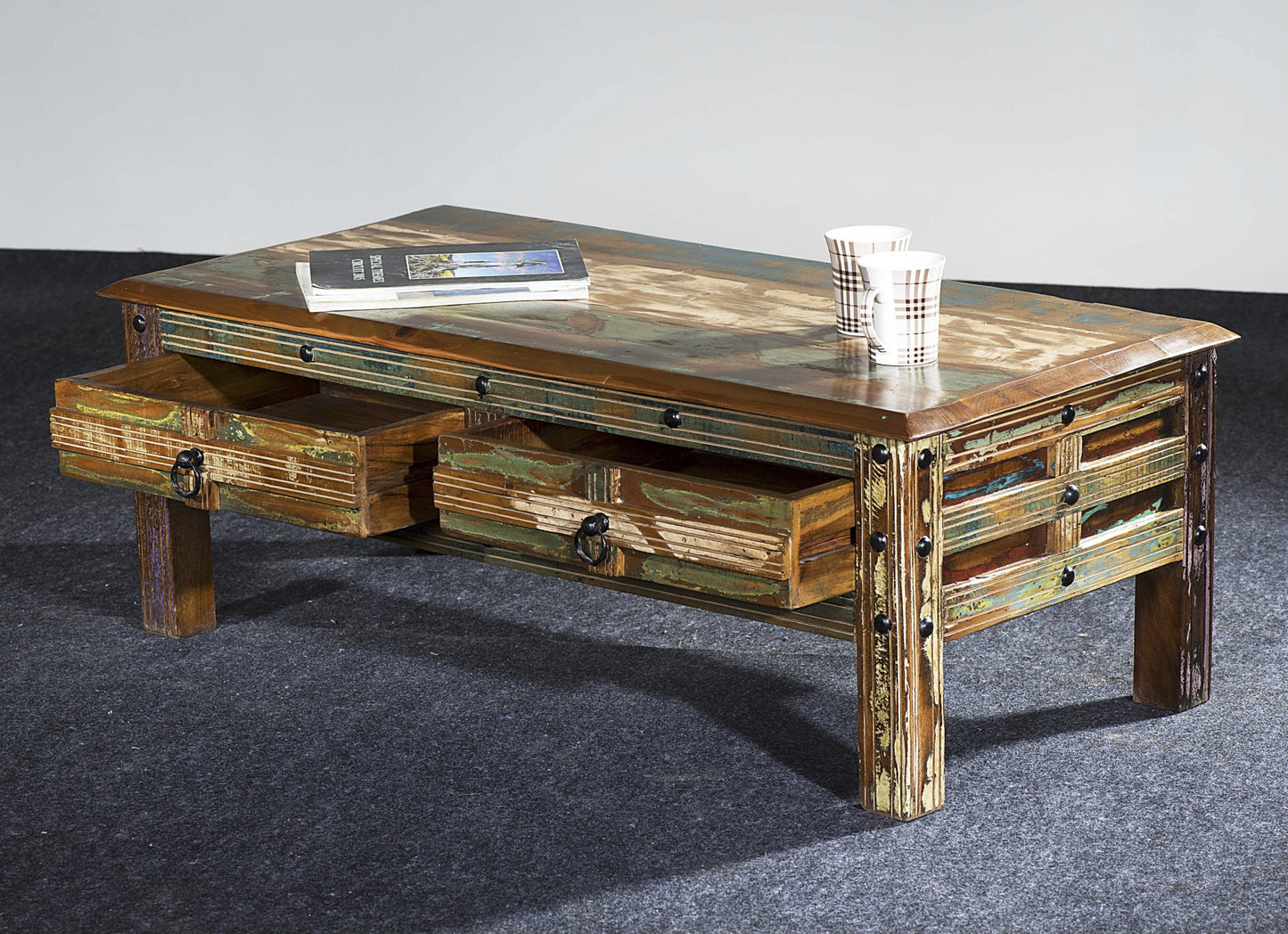 INTERIA Home & Living Tisch KALANKA Holz Couchtisch Sofa Möbel Mango recycelt