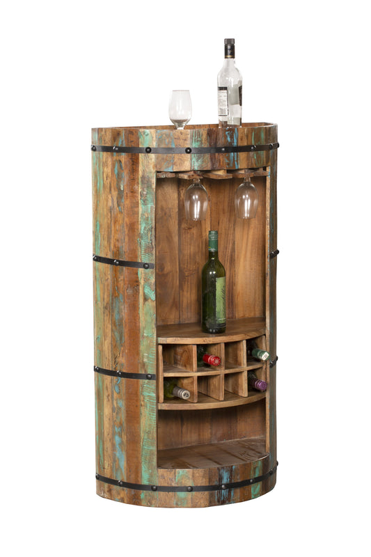 INTERIA Home & Living Weinbar KAVERI Bar Schrank Kommode Sideboard Holz Mango