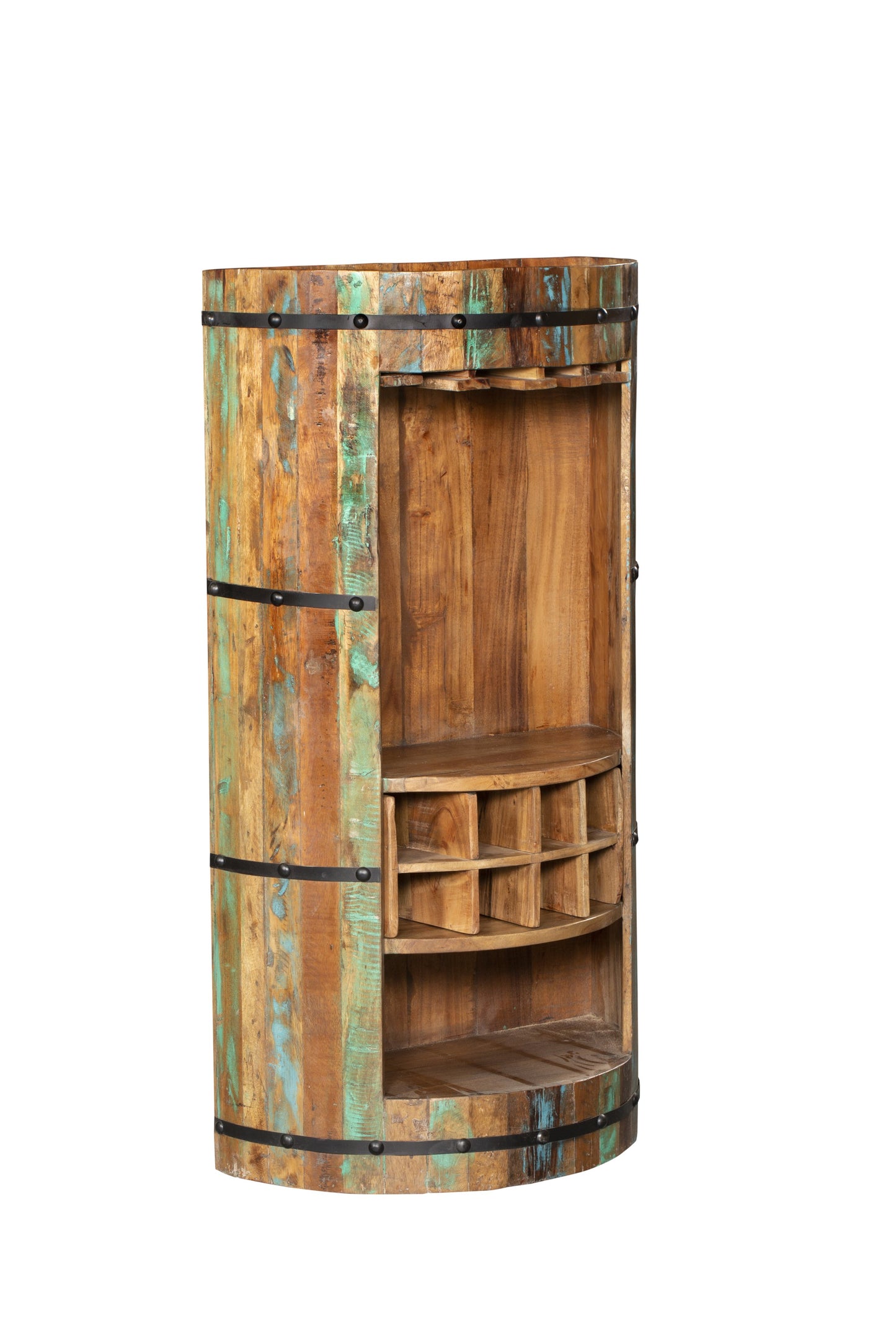 INTERIA Home & Living Weinbar KAVERI Bar Schrank Kommode Sideboard Holz Mango