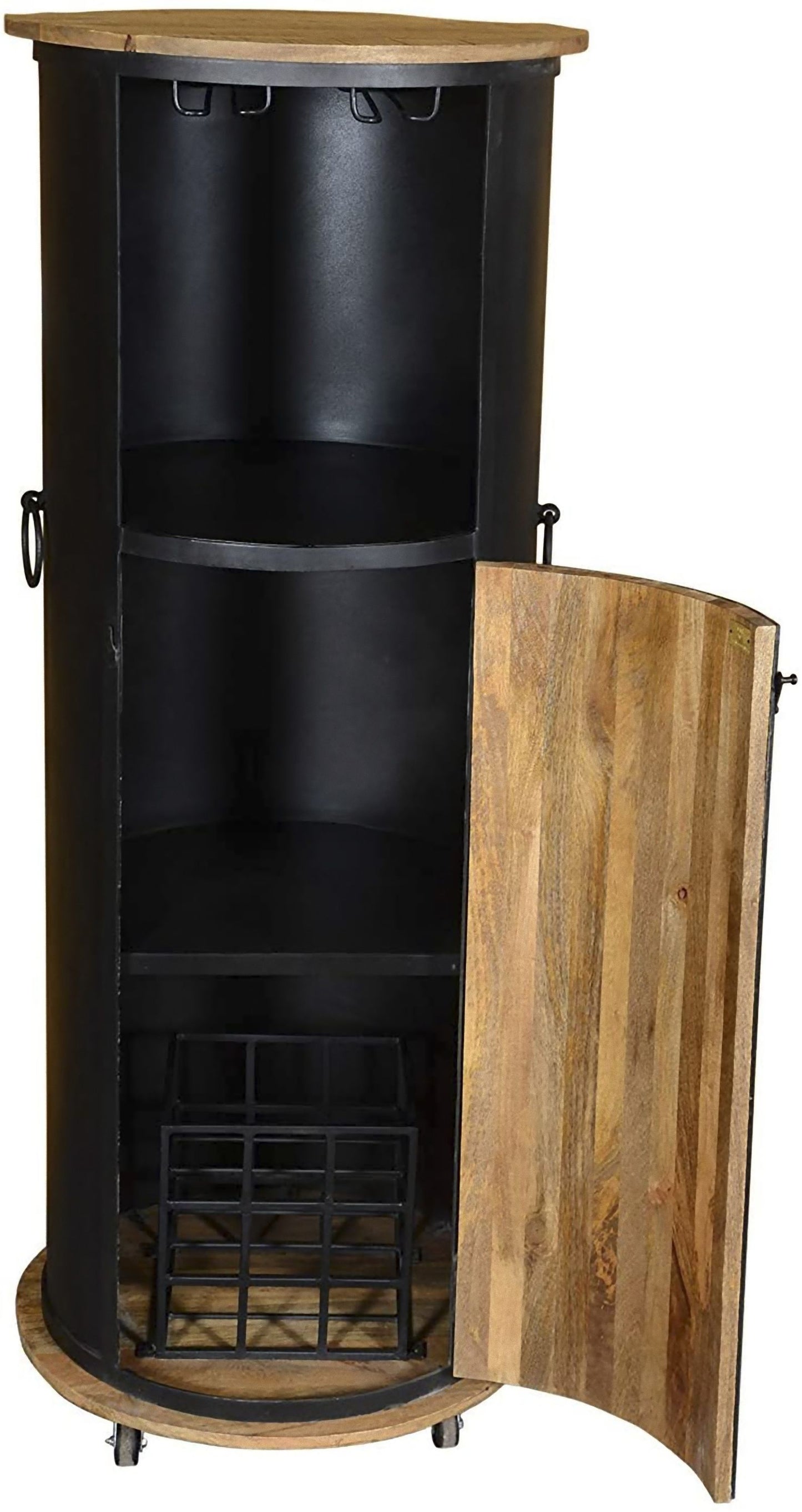 INTERIA Home & Living Weinbar 115cm LUNI Bar Schrank Kommode Sideboard Holz