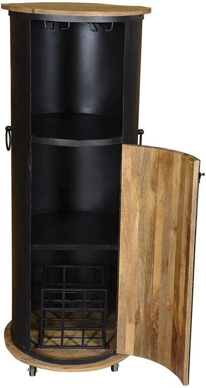 INTERIA Home & Living Weinbar 115cm LUNI Bar Schrank Kommode Sideboard Holz