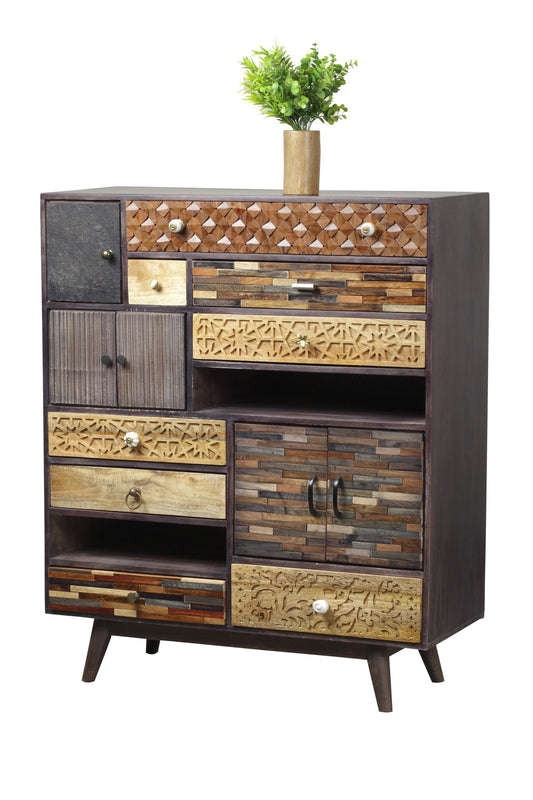 INTERIA Home & Living Kommode TOBOL Sideboard Schrank Holz Mango Highboard