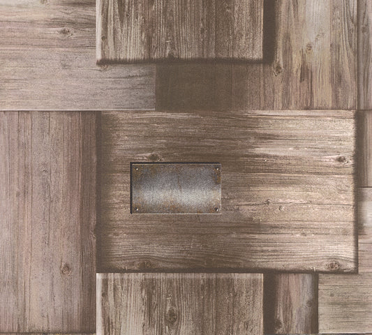 A.S. Création Tapeten in Holzoptik Braun Papiertapete 304141 Wandtapete