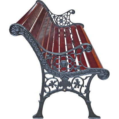 Garden Pleasure Parkbank VERSAILLES Metall Holz Garten Bank Sitzbank Möbel