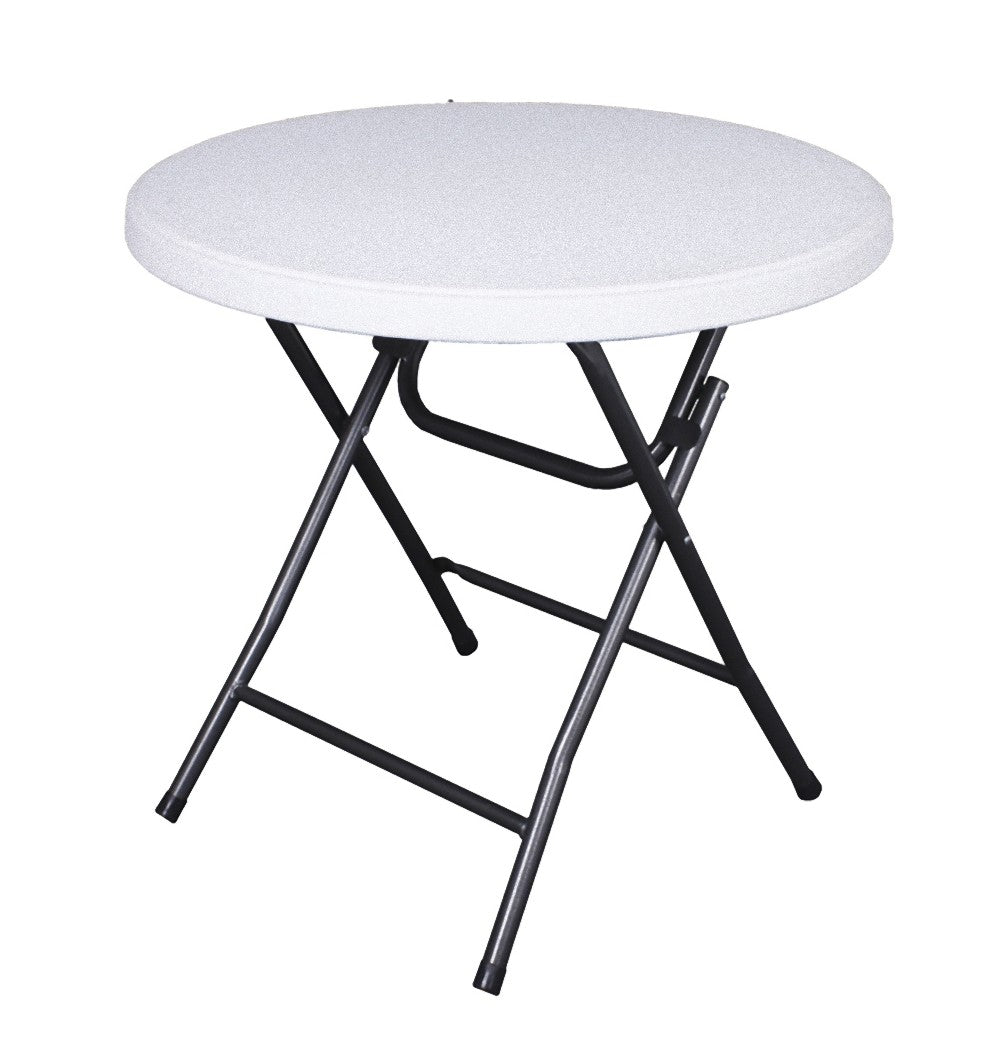 Gartentisch Ø 80 cm Klapptisch Garten Terrasse Balkon Tisch Esstisch Möbel weiß
