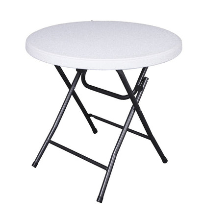 Gartentisch Ø 80 cm Klapptisch Garten Terrasse Balkon Tisch Esstisch Möbel weiß